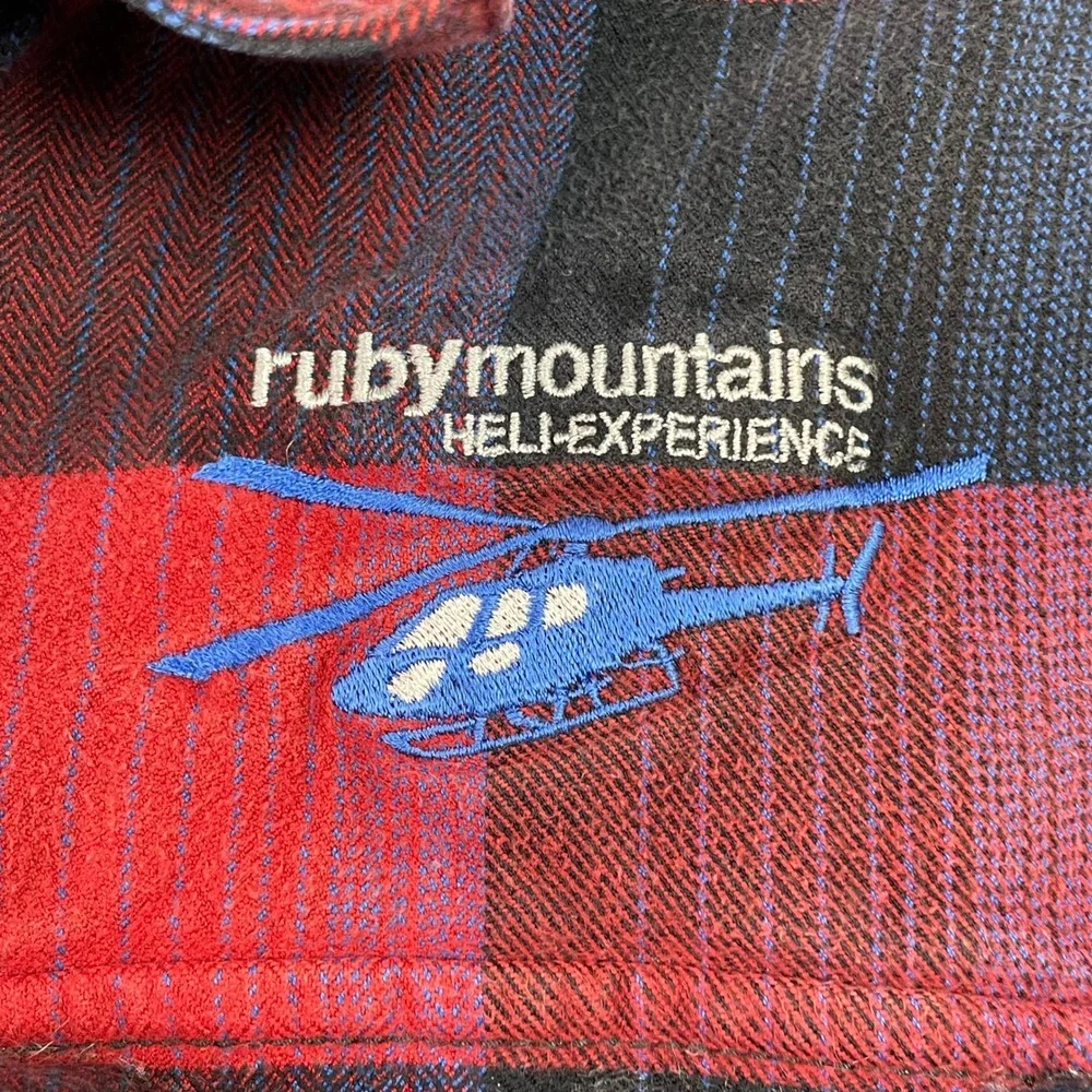 The North Face Mens Medium Buffalo Plaid Ruby Mountains Heli Long Sleeve Shirt